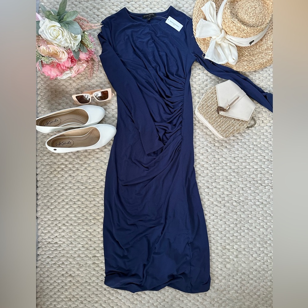 Banana Republic Navy Blue Midi Dress